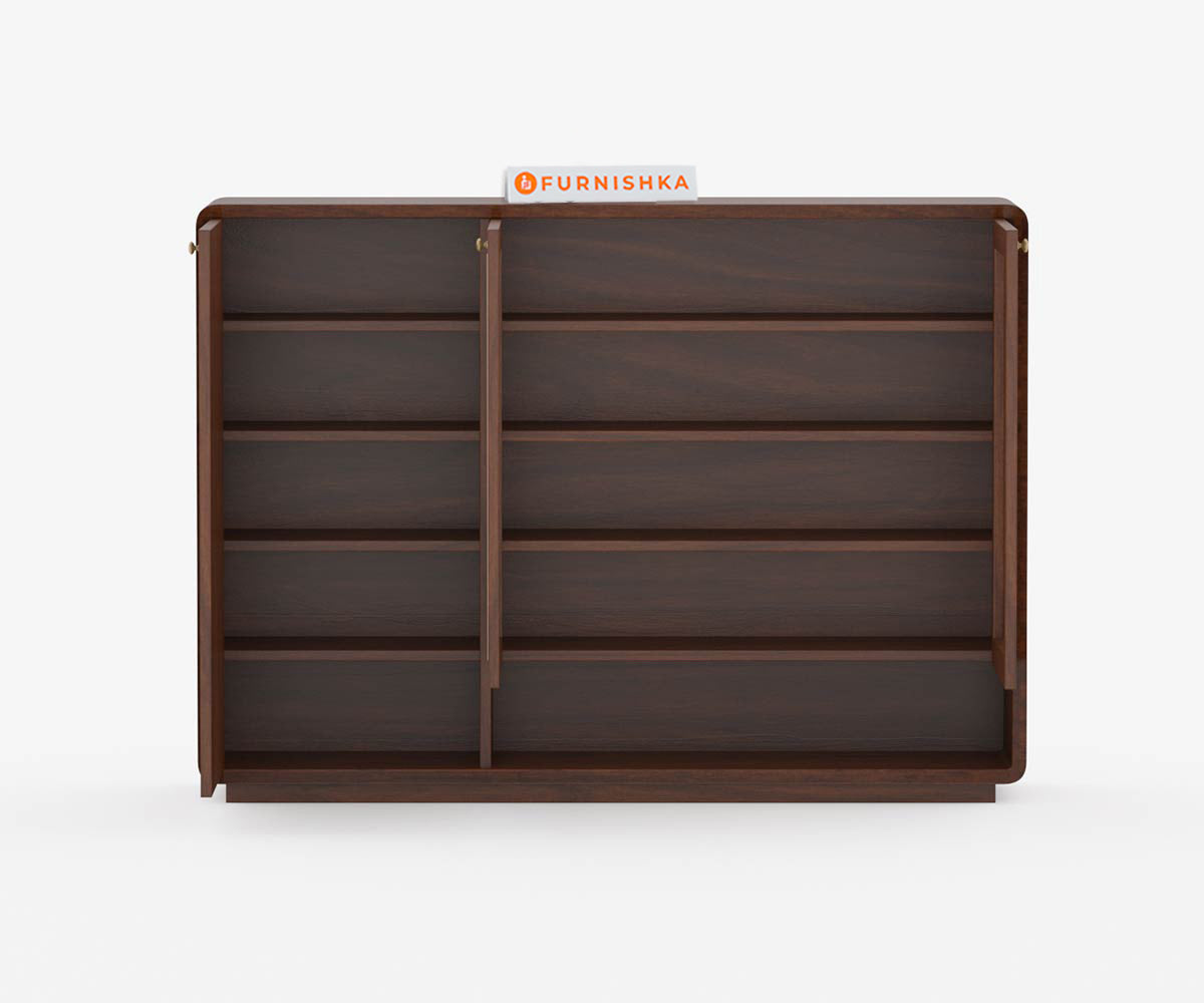 Starc Acacia Wood Cane Shoe Rack - Furnishka 