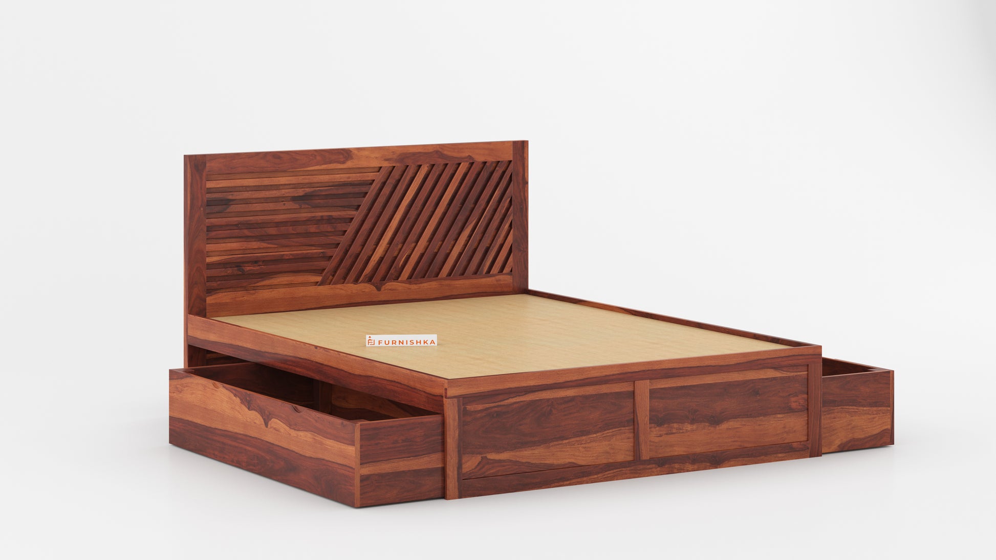 Stella Drawer Bed in Sheesham - King Size - Furnishka 