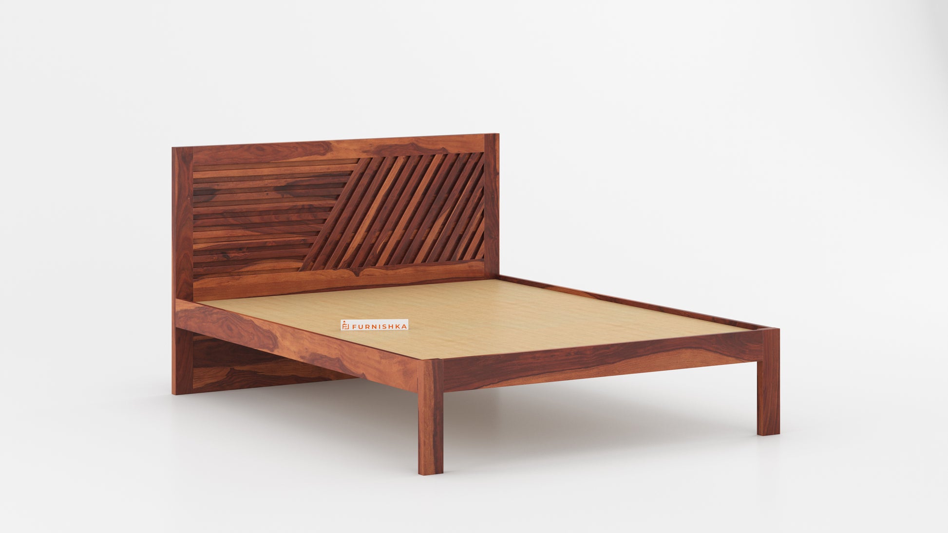 Stella Non Storage Bed in Sheesham - King Size - Furnishka 