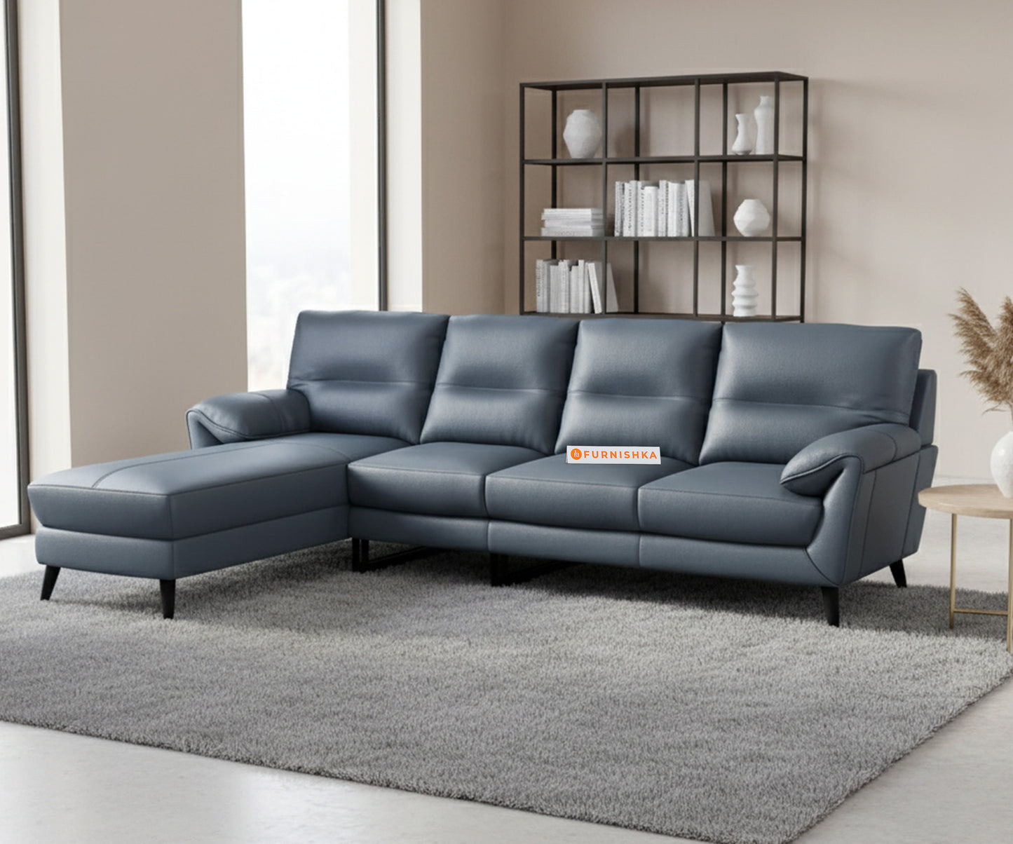 Suntory 3 Seater Sectional Leather Sofa - LHS