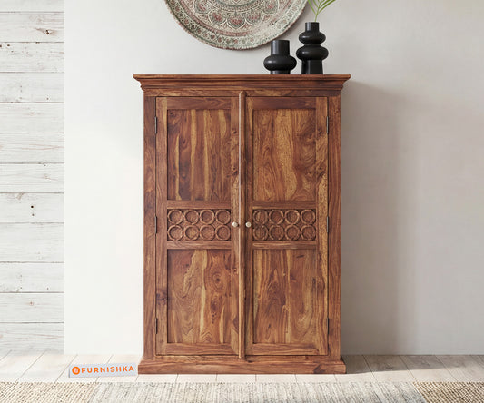 Symphony 2 Door Wardrobe In Acacia Wood - Furnishka
