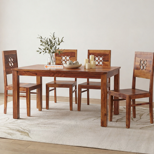 Symphony 4 Seater Dining Bench In Acacia Wood - Furnishka 