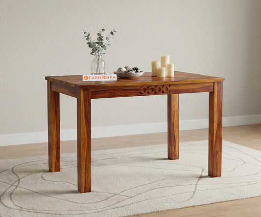 Symphony Dining table 4 seater in Acacia Wood - Furnishka