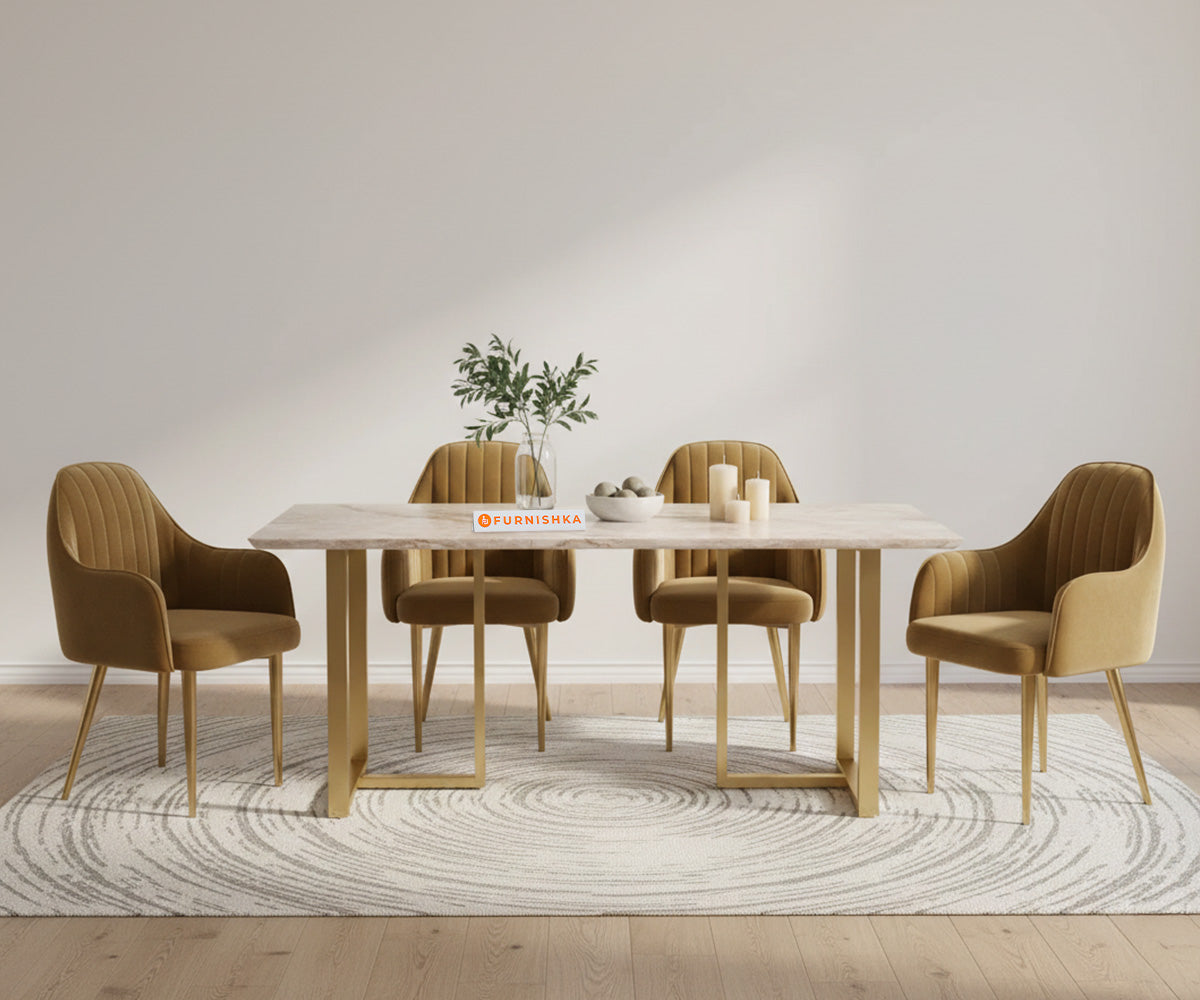 TUSCANY  4 Seater Dining Sets with Australian Onyx Top - Furnishka
