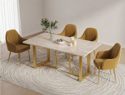 TUSCANY  4 Seater Dining Sets with Australian Onyx Top - Furnishka