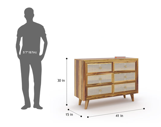 Tamara Chest of Drawers in Teak - Furnishka 