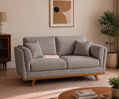Oslo 2 Seater Fabric Sofa With Taupe Beige