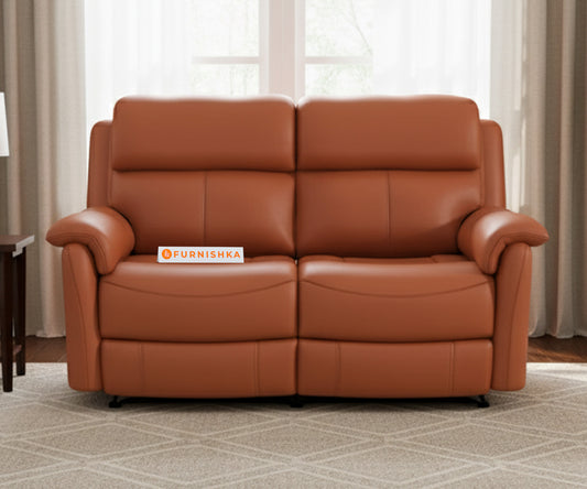 Taurus Leather 2 Seater Recliner - Furnishka
