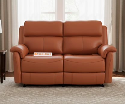 Taurus Leather 2 Seater Recliner - Furnishka 