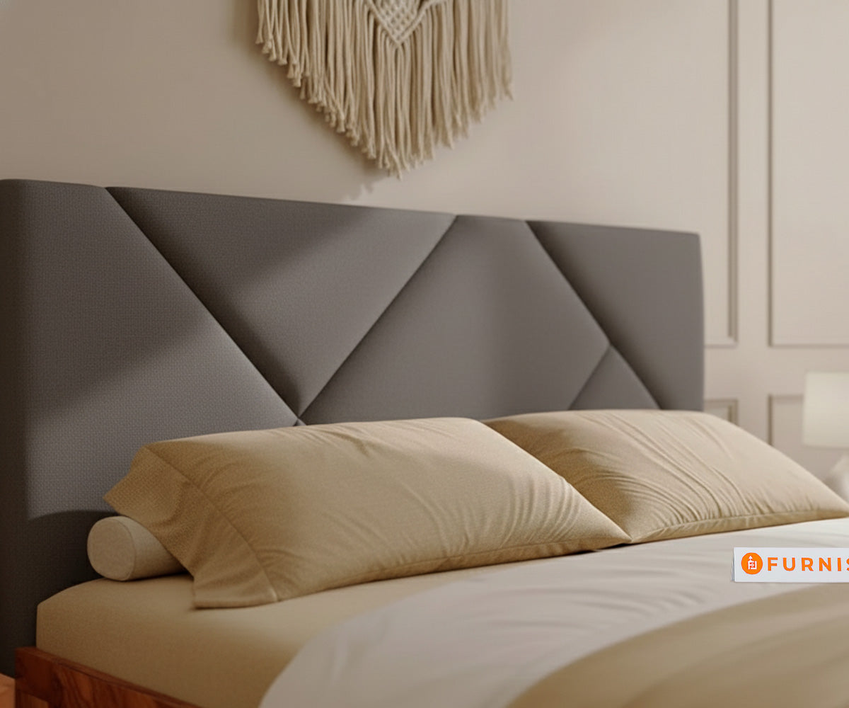 Agatha Real Teak Wood Hydraulic Bed King Size Space Grey