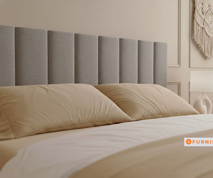 Augustus Real Teak Wood Hydraulic Bed Queen Size Space Grey