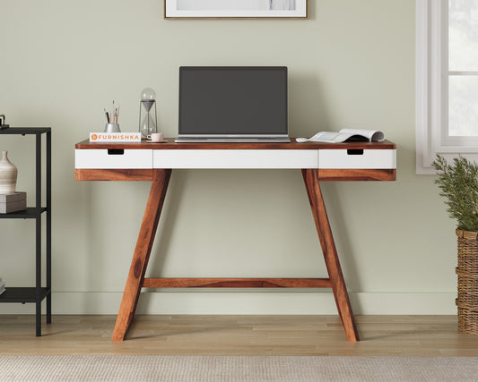 Truett Study Table With Two Drawer - Furnishka