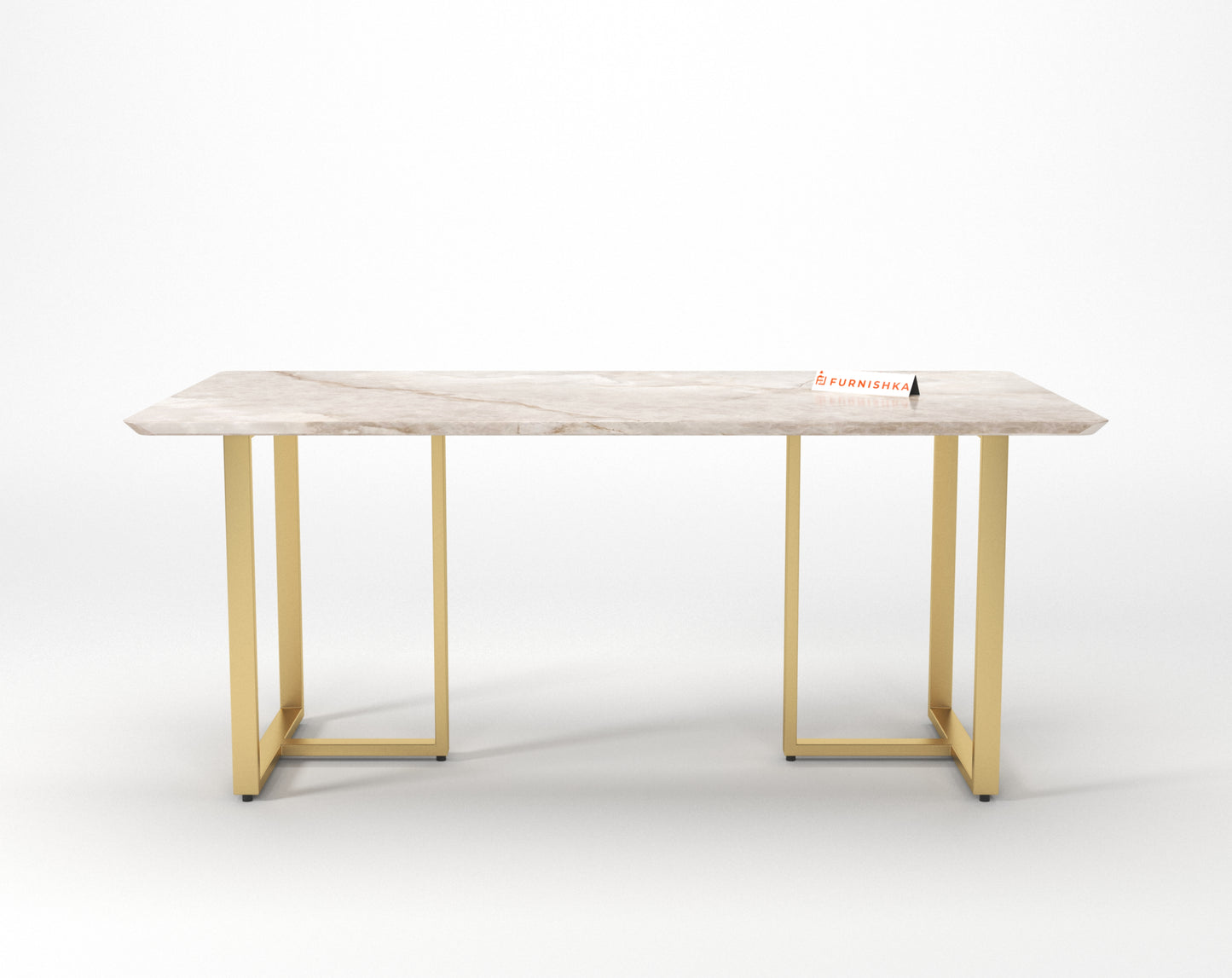 Tuscany Dining Table 6 Seater PVD Gold Base - Furnishka