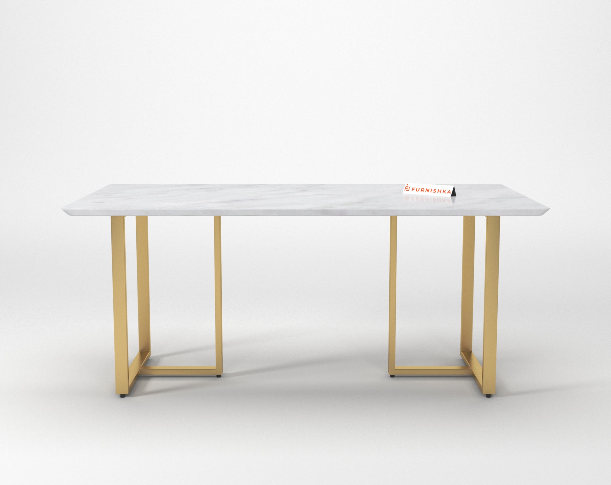 Tuscany Dining Table 6 Seater PVD Gold Base - Furnishka 