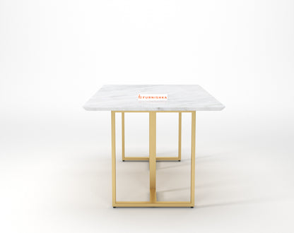 Tuscany Dining Table 6 Seater PVD Gold Base - Furnishka 
