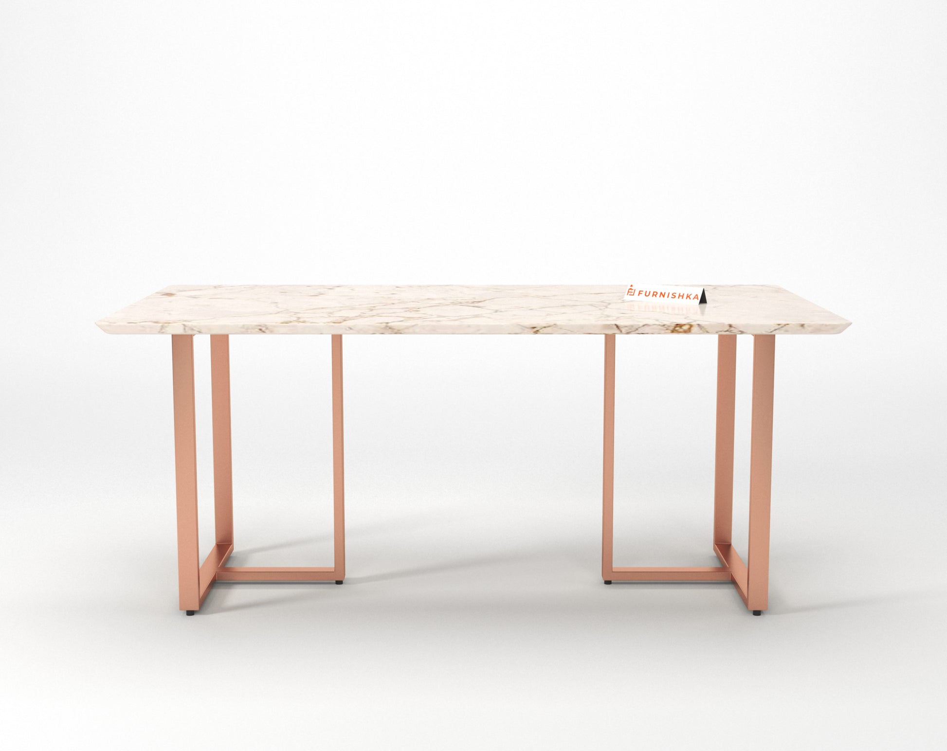 Tuscany Dining Table 6 Seater Rose Gold Base - Furnishka