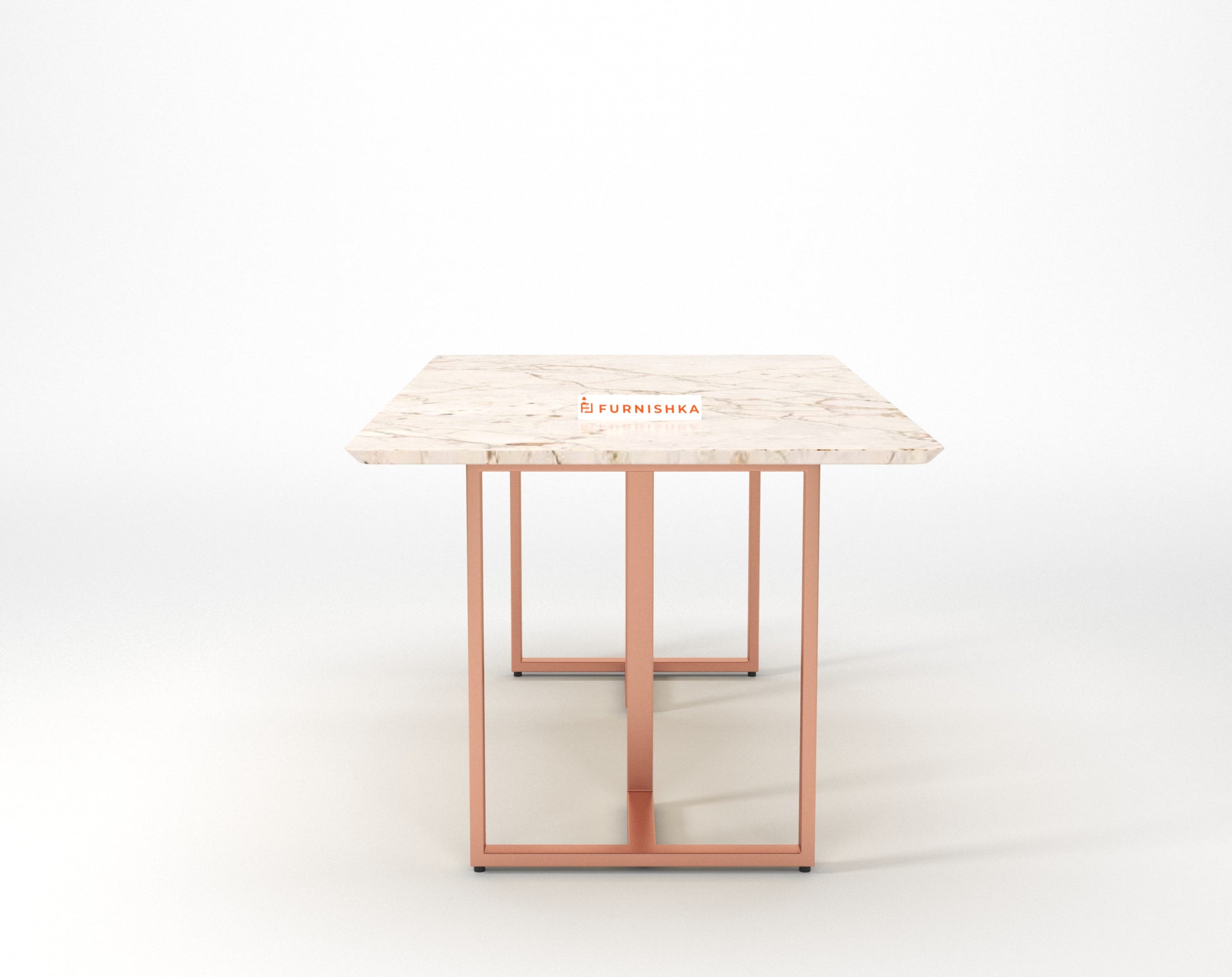 Tuscany Dining Table 6 Seater Rose Gold Base - Furnishka