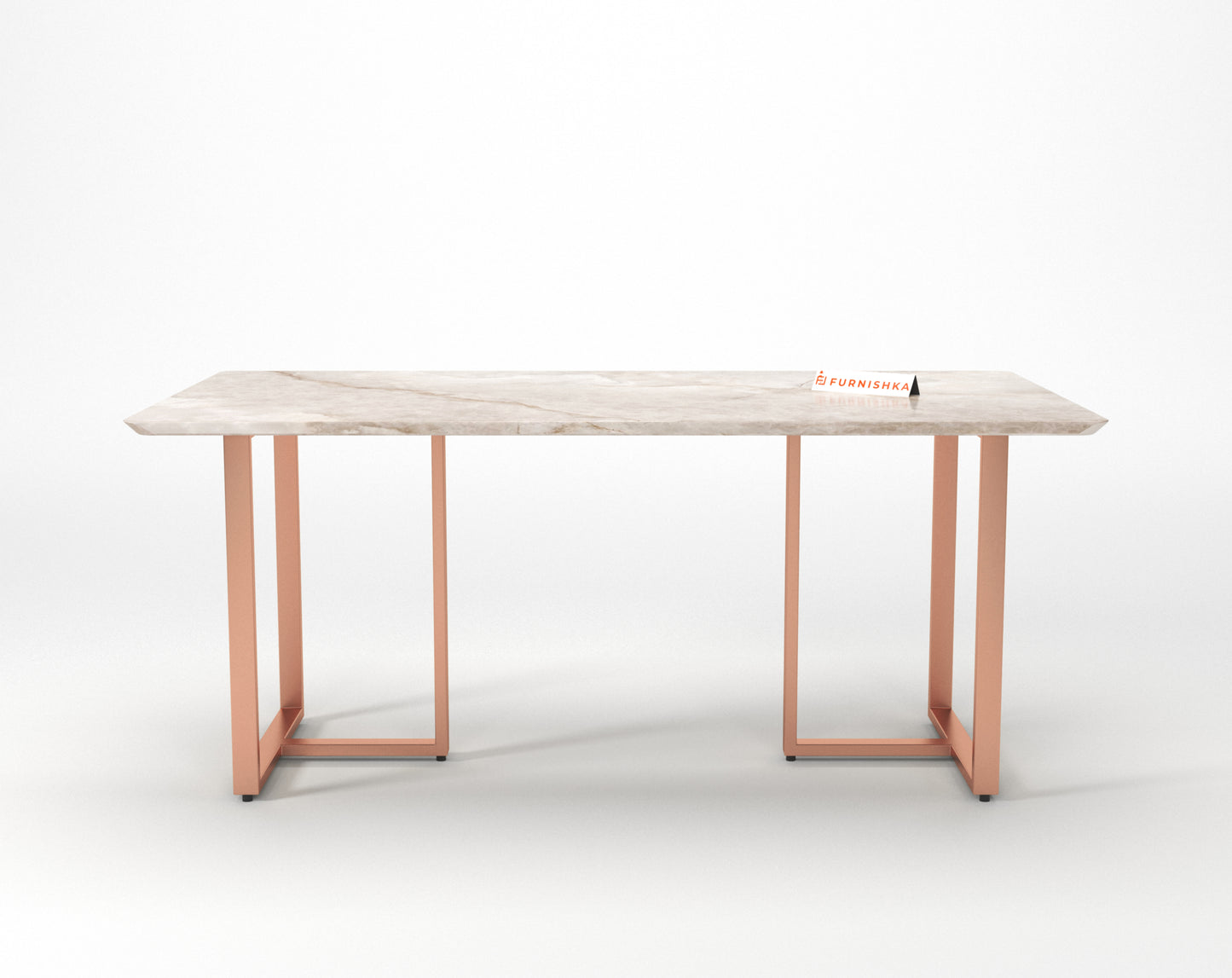 Tuscany Dining Table 6 Seater Rose Gold Base - Furnishka