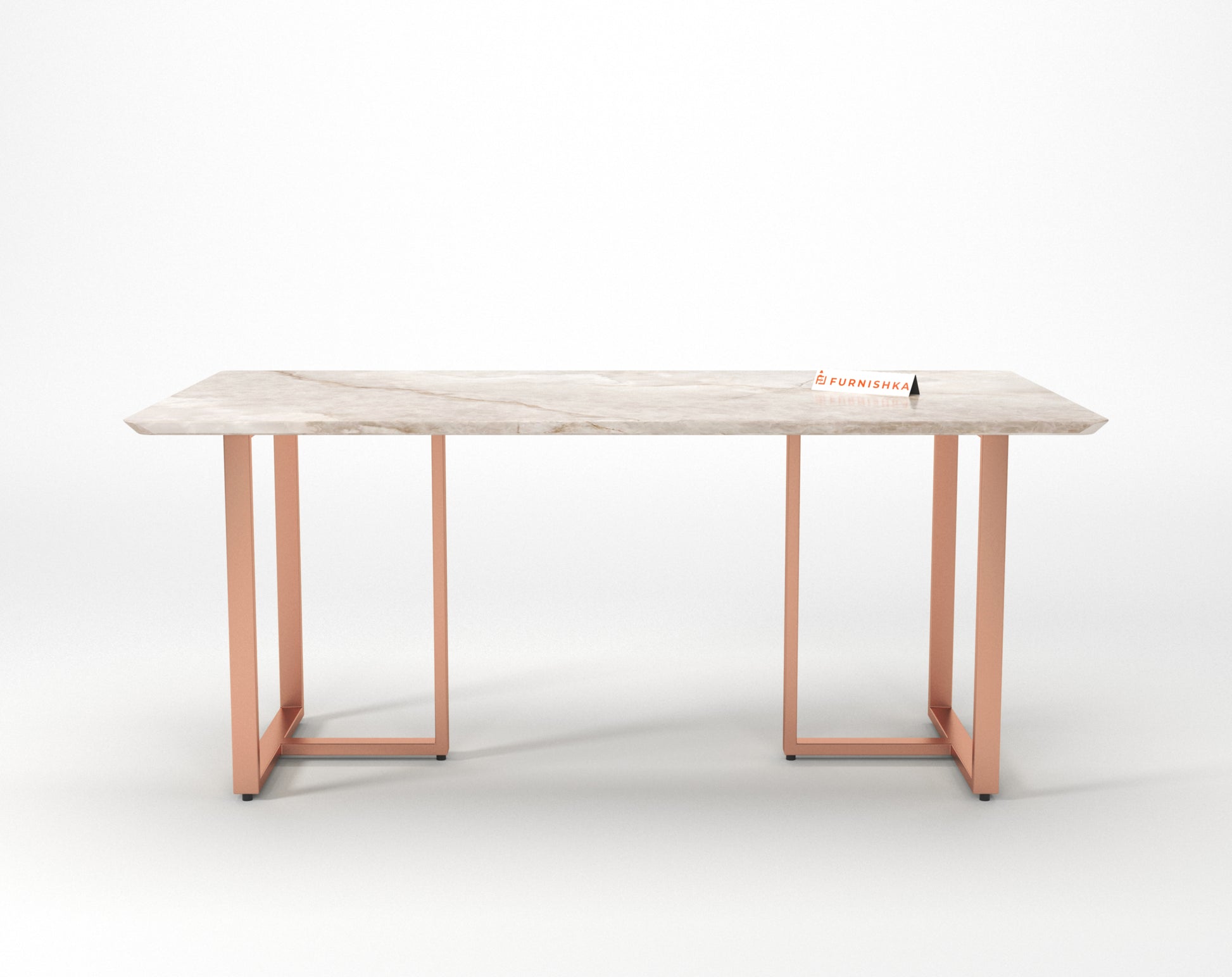 Tuscany Dining Table 6 Seater Rose Gold Base - Furnishka