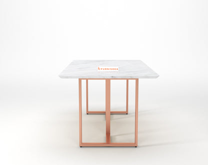 Tuscany Dining Table 6 Seater Rose Gold Base - Furnishka