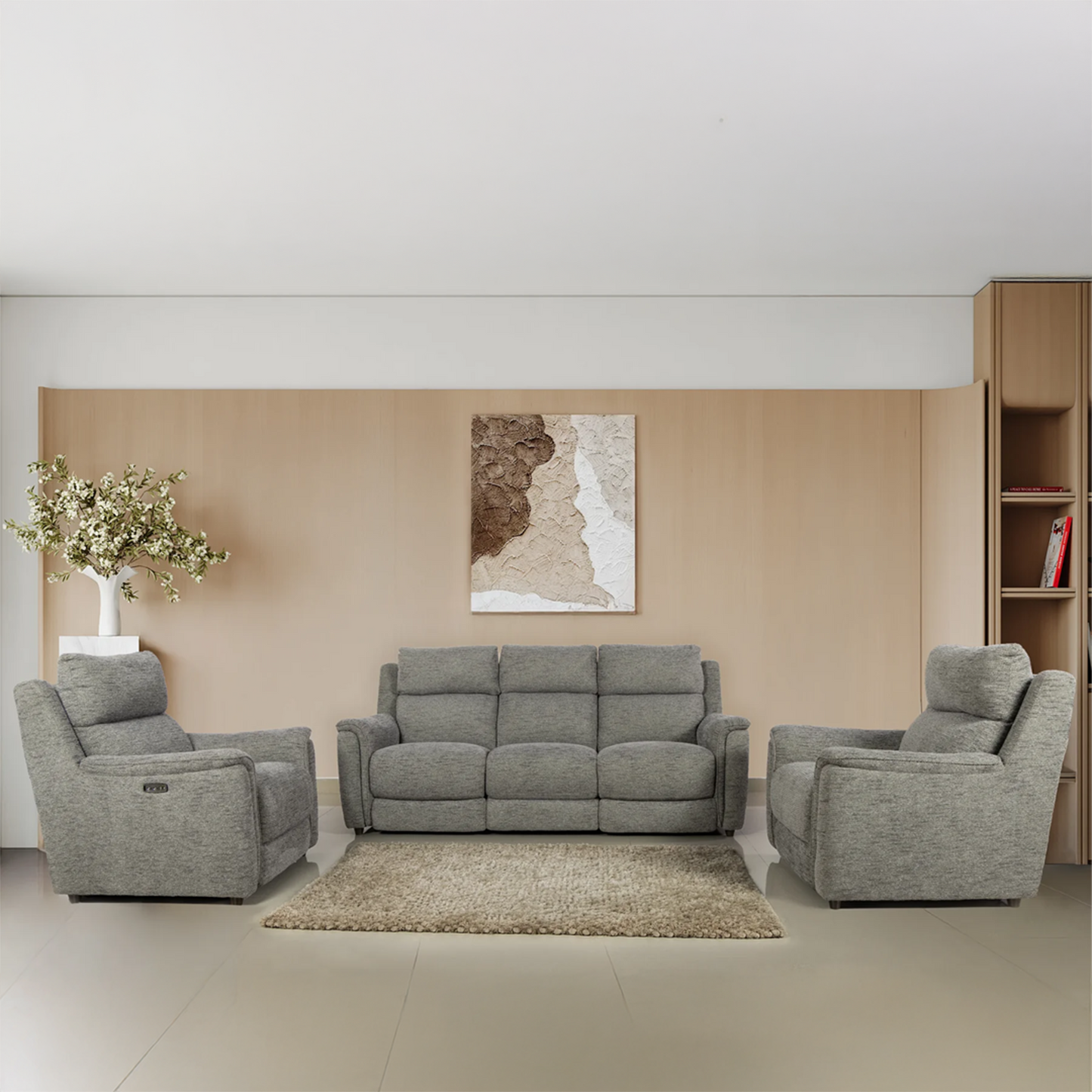 Napiva 3 + 1 + 1 Seater Electric Motorised Recliner - Furnishka 