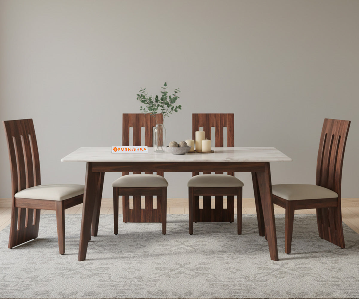 Vedh(Agar) 4 Seater Dining Sets Indian Marble Set - Furnishka 