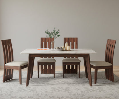 Vedh(Agar) 4 Seater Dining Sets Indian Marble Set - Furnishka 