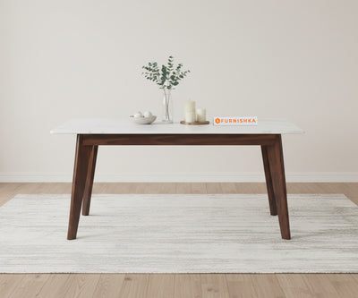 Vedha Dining Table 6 Seater Wood Base