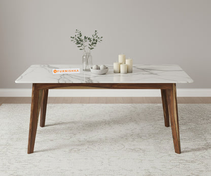 Vedh (Agar)6 Seater Dining sets with Quartz Top - Furnishka 