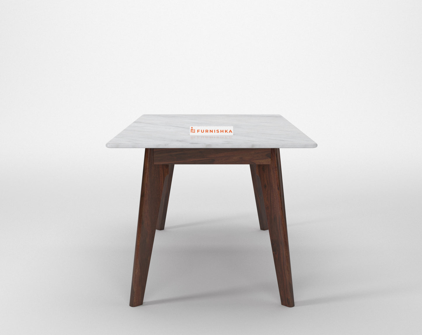 Vedh(Agar) Compact Indian Marble Top 6 Seater Dining Table - Furnishka 