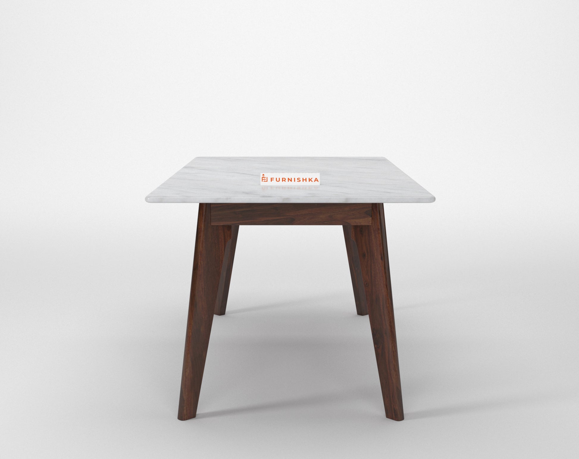 Vedh(Agar) Compact Indian Marble Top 6 Seater Dining Table - Furnishka 