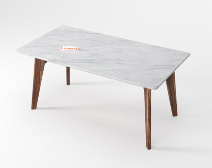 Vedh(Agar) Indian Marble Top 4 Seater Dining Table - Furnishka 