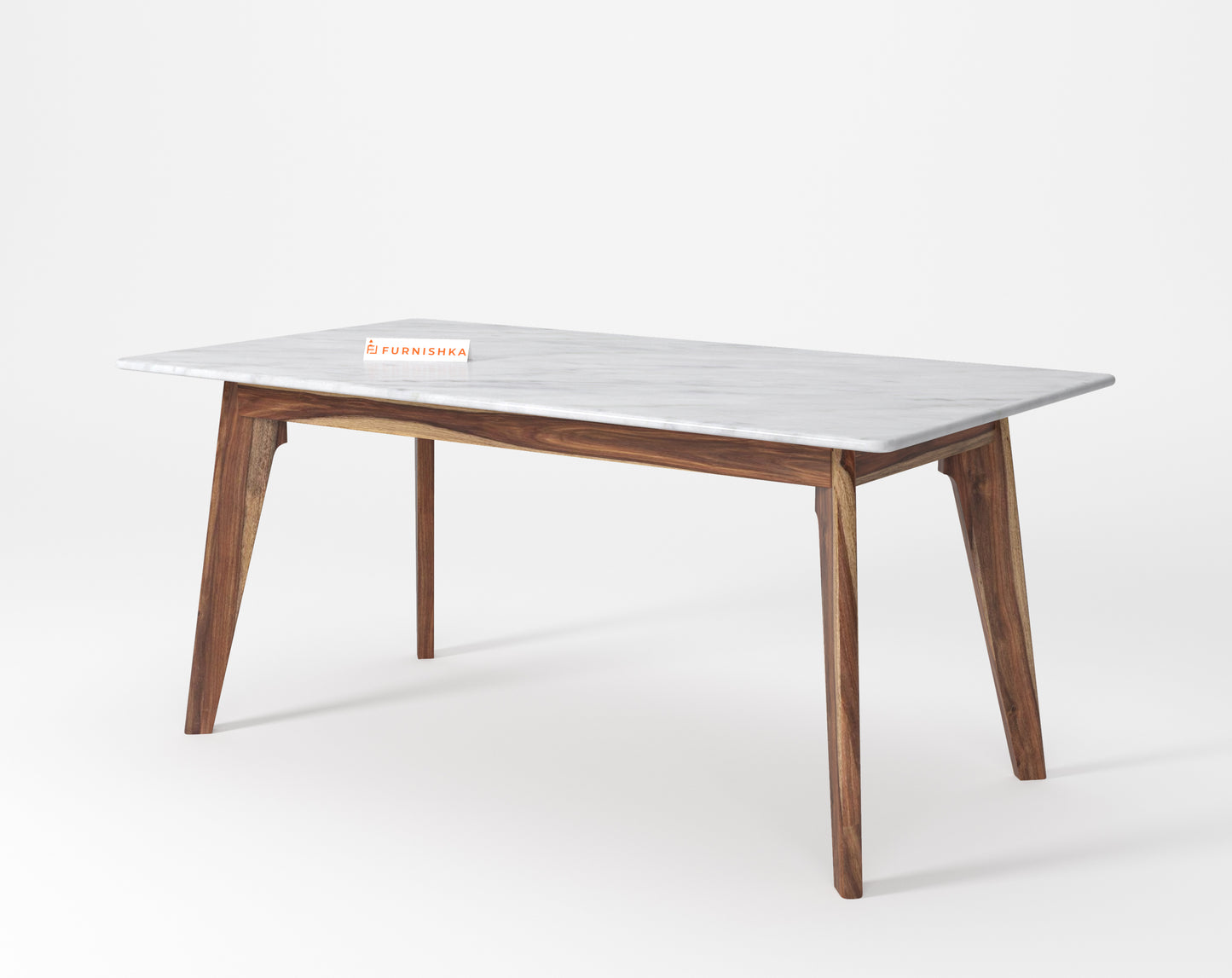 Vedh(Agar) Indian Marble Top 6 Seater Dining Table - Furnishka 