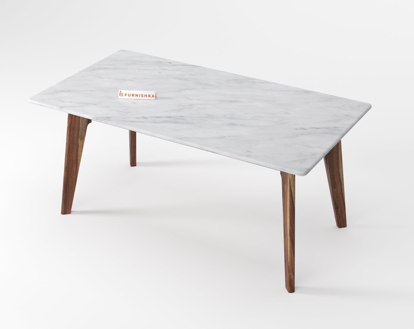 Vedh(Agar) Indian Marble Top 6 Seater Dining Table - Furnishka 