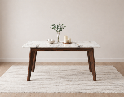Vedha Dining Table 6 Seater Wood Base
