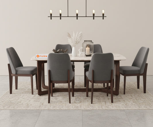 Vetra 6 Seater Dining Sets with Australian Onyx Top - Furnishka