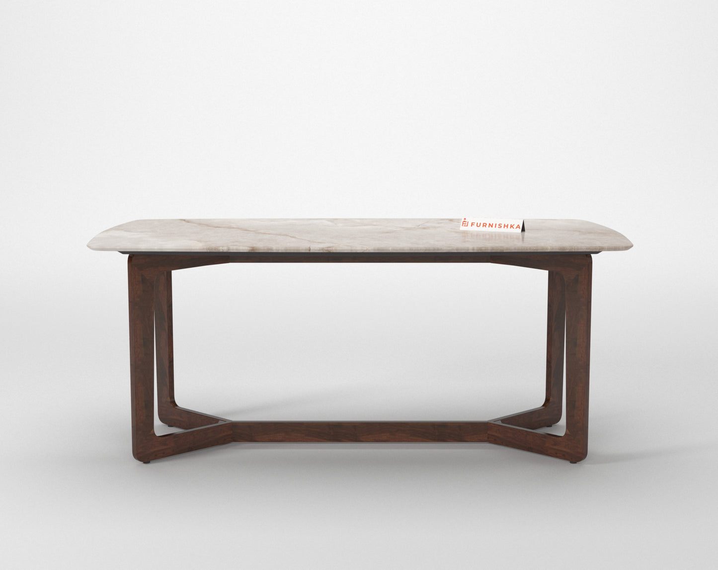 Vetra Dining Table 6 Seater Wood Base - Furnishka