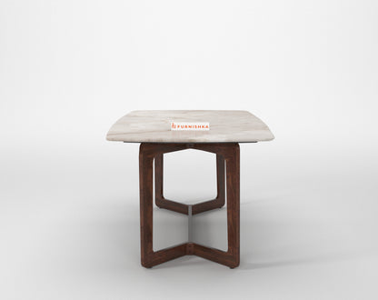 Vetra Dining Table 6 Seater Wood Base - Furnishka