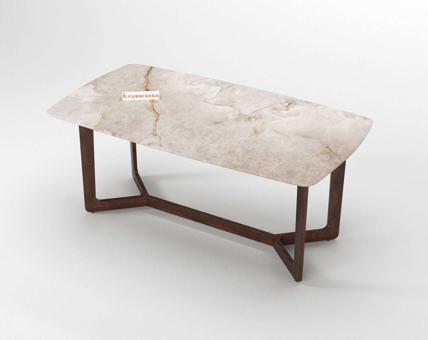 Vetra Dining Table 6 Seater Wood Base - Furnishka