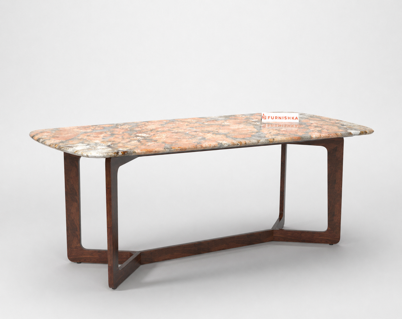Vetra Dining Table 6 Seater Wood Base - Furnishka