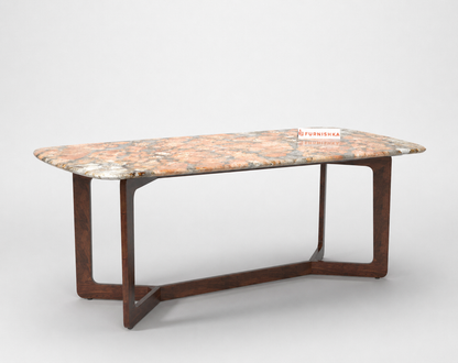 Vetra Dining Table 6 Seater Wood Base - Furnishka