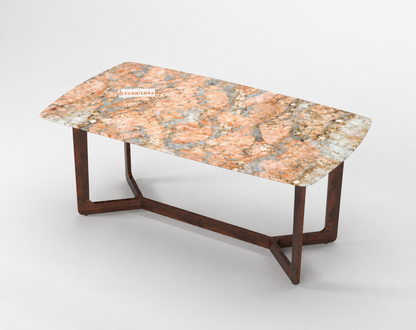 Vetra Dining Table 6 Seater Wood Base - Furnishka