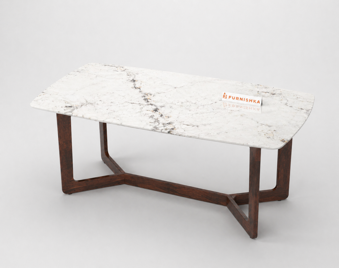 Vetra Dining Table 6 Seater Wood Base - Furnishka