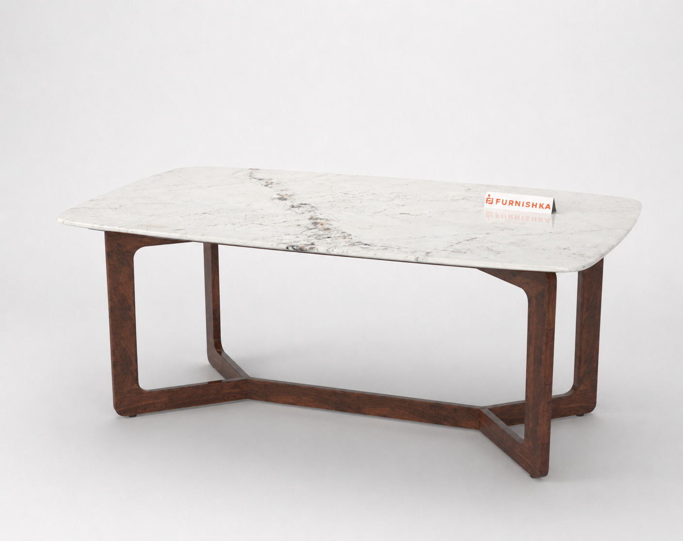 Vetra Dining Table 6 Seater Wood Base - Furnishka