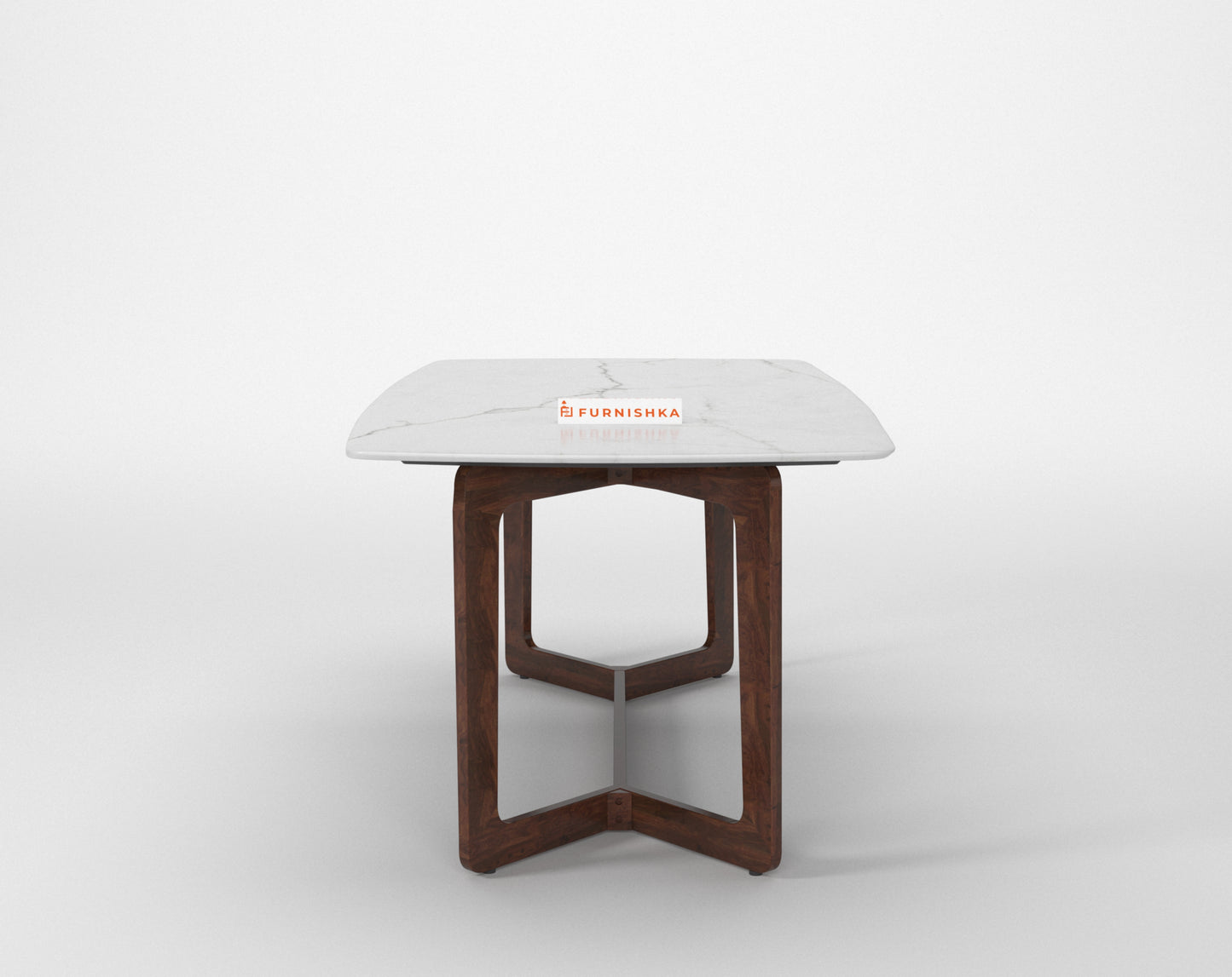 Vetra Dining Table with Quartz Top - 6 Seater - Furnishka 