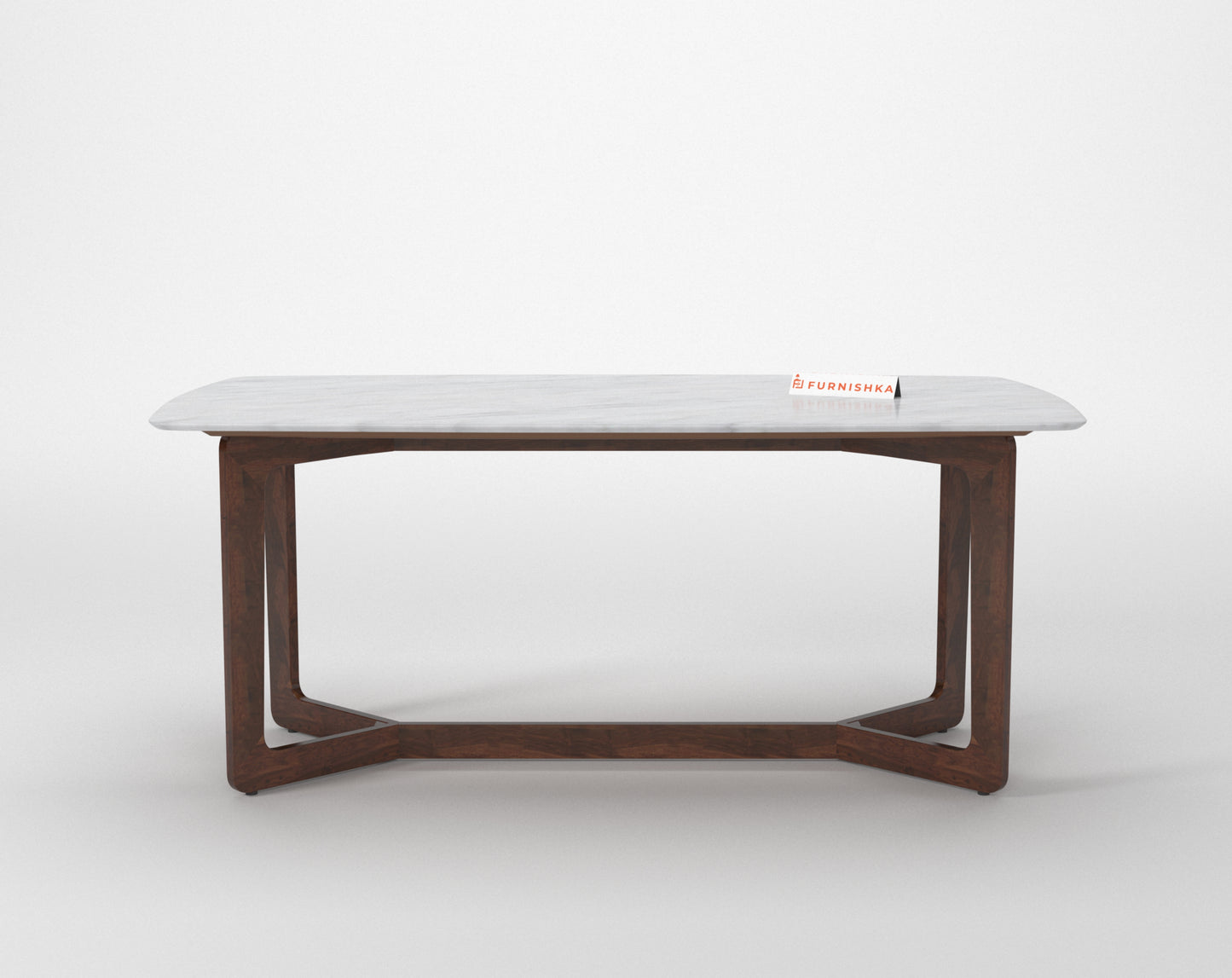 Vetra Indian Marble Top 6 Seater Dining Table - Furnishka 