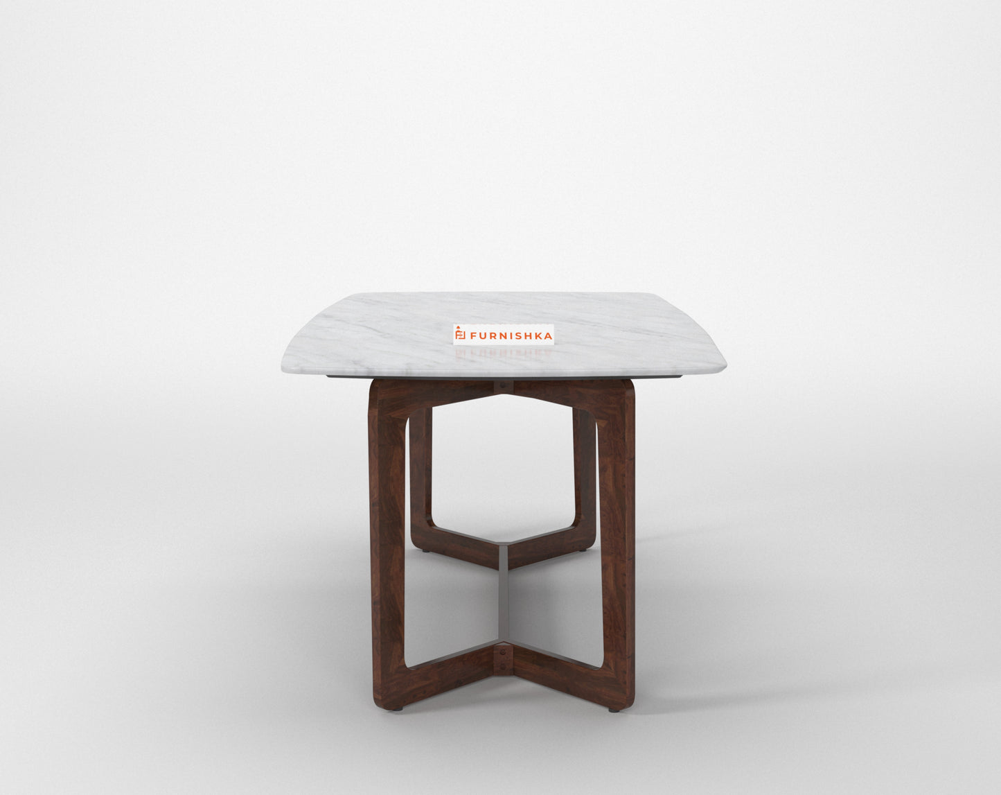 Vetra Indian Marble Top 6 Seater Dining Table - Furnishka 