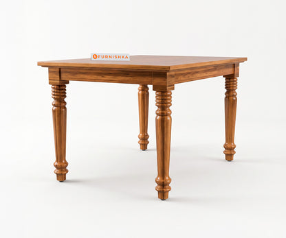 Sattva Teak Wood 4 Seater Dining Set