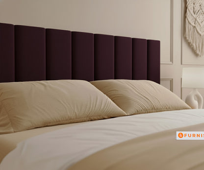 Augustus Real Teak Wood Hydraulic Bed Queen Size Red Wine