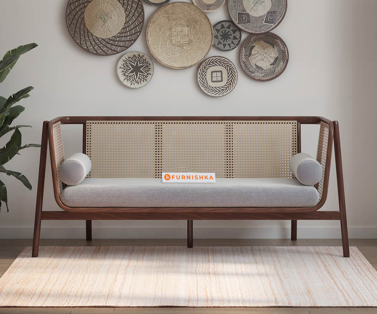 Wyatt Solid Wood  Sofa - Furnishka 